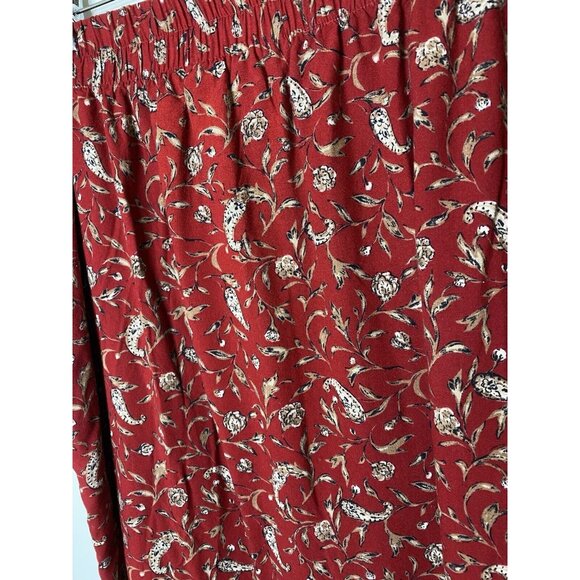 Sharon Anthony 22W Vintage Boho Cottagecore Midi Skirt Elastic Waist Made in USA - Picture 6 of 8